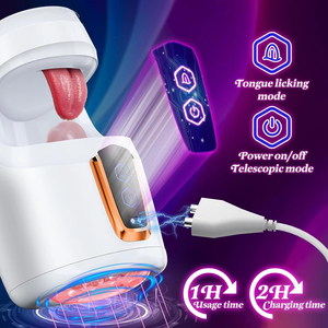 Fully automatic aircraft cup tongue lick telescopic electric telescopic male toy silent <b>masturbation</b> device Wholesale - Product Image 4