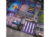 Équipement de parc sportif intérieur sur mesure avec piscine à balles, terrain de football, mur d'escalade, parcours de cordes pour FEC et centre commercial