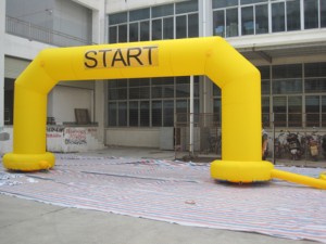 Inflatable Yellow START & FINISH Arch Over 12ft Waterproof Sun Resistant for Advertising Sales or Events - Product Image 2