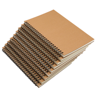 Libretas Organizadoras Diarias Espiraladas Kraft A5, 60 Hojas, Tapa Dura, Papel Personalizado - Marca MS, Regalo/Negocios/Oficina