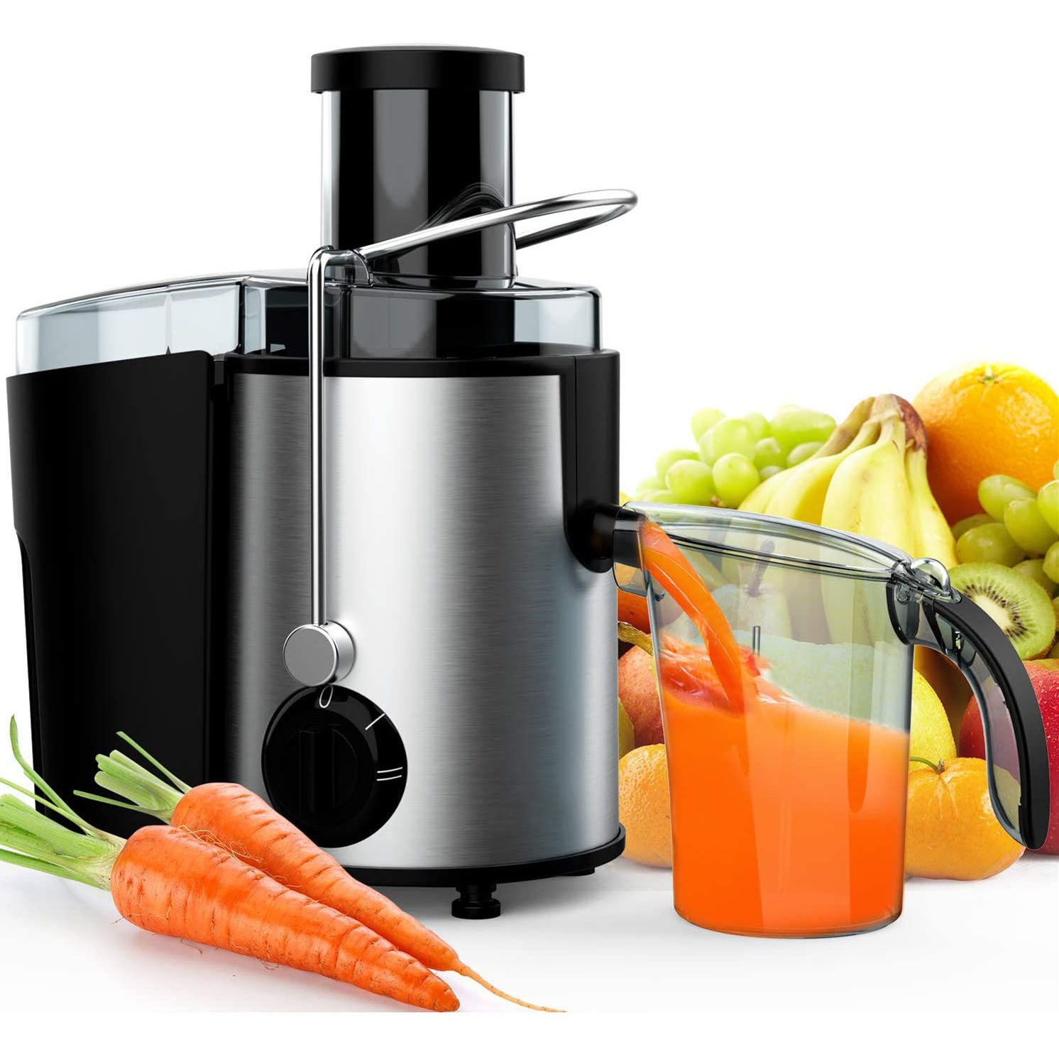 Home Appliances Stainless Steel Fruit Slow Centrifugal Juicer For Household Fruit Juice Extractor