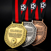 Médailles de champion de football haut de gamme, en relief 3D, or, argent, bronze, trophée personnalisé pour tournoi de football