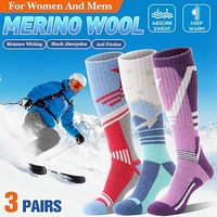 Personnalisé Unisexe Formation Athlétique Logo Équipage Hiver Doux Homme Femmes Randonnée Ski Chaussettes Sport Laine Chaussettes