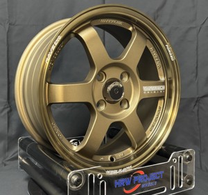 Jantes en alliage de 15 pouces 6.5J 4x100, design TE37, fabrication Flow Forming, bronze, pour voitures particulières Fiesta Mini Jetta Rio Accent Swift - Product Image 5