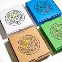 Boîte à pizza personnalisée, taille réglable et impression de logo, emballage jetable pour pizzeria