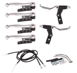 Bisiklet yedek parçaları alüminyum V fren seti dağ bisikletleri 2 adet evrensel araba alüminyum otomatik dişli fren bir kablo setleri siyah 2P - Product Image 1