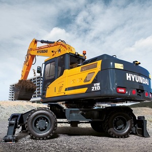 Excavadora de Ruedas Hyundai HW210 Usada, 21 Toneladas, Motor Cummins, Excavadora Móvil con Neumáticos para Trabajos Pesados de Construcción de Carreteras y Puentes - Product Image 1