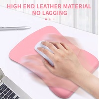 Repose-poignet ergonomique en mousse à mémoire de forme rose, en cuir, couleur personnalisée, pour clavier et souris de jeu, base en gel, tapis de jeu pour ordinateur, pour le bureau et la maison