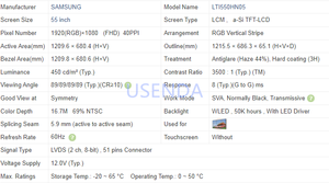 55 inch TFT <span class=keywords><strong>LCD</strong></span> <span class=keywords><strong>Panel</strong></span> lti550hn05 1920x1080 <span class=keywords><strong>60Hz</strong></span> cho Samsung bức tường video - Product Image 4