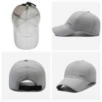 Casquette de baseball vintage sportive en popeline 100 % polyester, broderie personnalisée avec logo OEM, perforations découpées au laser, séchage rapide, vente en gros