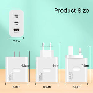Adaptor Charger Dinding 160W dengan <span class=keywords><strong>3</strong></span> Port USB Pengisian Cepat USB-C Tipe C Quick Charge PD QC3.0 untuk Ponsel, Colokan EU US UK - Product Image 5
