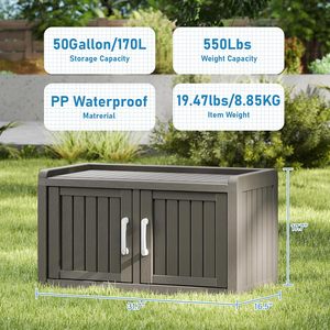Armadio Portascarpe <span class=keywords><strong>Impermeabile</strong></span> con Ripiani Regolabili, Panca Portascarpe <span class=keywords><strong>da</strong></span> Ingresso con Seduta e Ante, Ideale per Foyer, Corridoio - Product Image 2