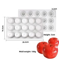 Moule de cuisson en silicone multi-fruits 15 cavités (citron) / 6 cavités (mangue, myrtille, framboise) / 8 cavités (noix de coco, mousse) – Compatible four