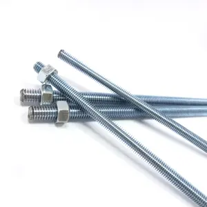 DIN975 304 Thép Không Gỉ/Thép GI Threaded Rod 10 Mét 12 Mét M30 3/8 "Lớp 4.8 8.8 Unc Zp Mạ Kẽm Threaded Rod Rod Threaded