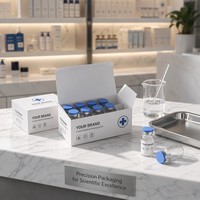 Offre Spéciale : Flacons en Verre Borosilicate Transparent avec Bouchon à Sertir en Aluminium Argenté, Emballage Boîte en Carton et Plateau en Plastique, Mini Bouteilles en Verre