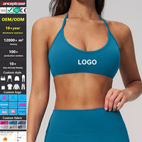 Bra Olahraga Seamless Custom Private Label OEM ODM Wanita, Cepat Kering, Bernapas, Elastis Tinggi, Atasan Yoga Fitness, Pakaian Olahraga