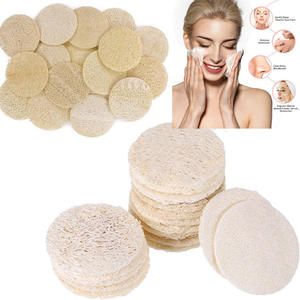 Éponges exfoliantes naturelles en loofah 6x6cm pour le visage, gommages pour le soin de la peau, tampons nettoyants pour le corps et le bain, en forme de gommage facial - Product Image 1