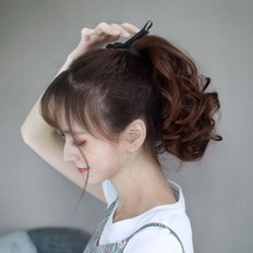 Peluca de cabello humano con Clip 2P, peluca de cola de caballo estilo Yaki y onda de agua (WD4B568) - Product Image 1