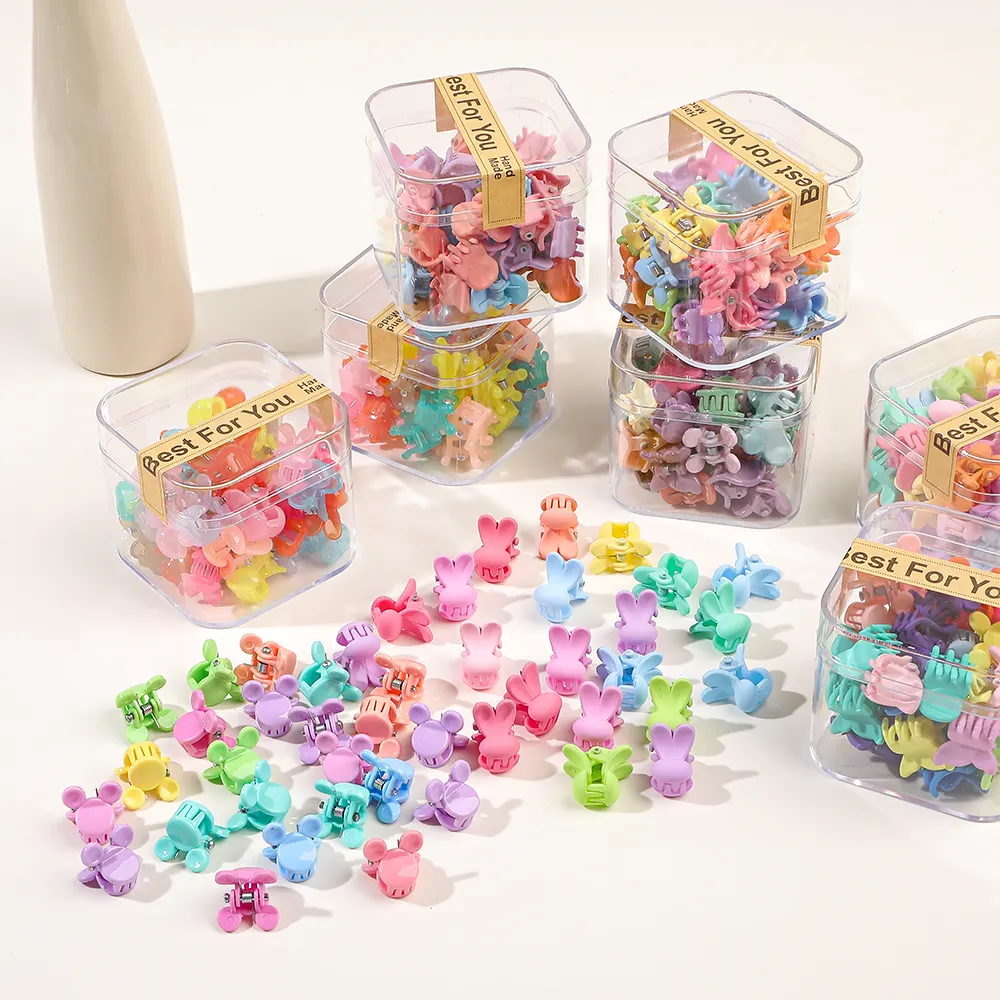 Mini Hair Claw Clips For Girls And Women 40PCS Small Hair Clips Pins Clamps Non Slip Tiny Plastic Jaw Clips Assorted Color
