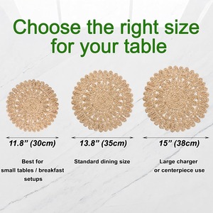 แผ่นรองจานไม้กลมแบบสานสไตล์จีนดั้งเดิมปลอดสารพิษสำหรับงานแต่งงาน - Product Image 3