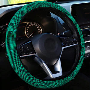 <span class=keywords><strong>Couvre</strong></span> <span class=keywords><strong>volant</strong></span> de voiture avec diamant, anneau intérieur élastique est universel en toutes saisons. - Product Image 6