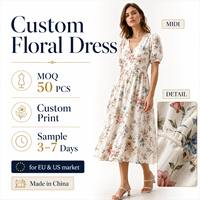 Robe florale personnalisée pour femme, fabricant de robes, imprimé floral, maxi, été, viscose, grande taille, vêtements pour femmes, usine de vêtements pour femmes