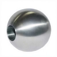 Accessoires de garde-corps d'escalier contemporains en acier inoxydable, embout sphérique pour balustrade, finition satinée brossée, résistant à l'eau et à la rouille, pour balcon