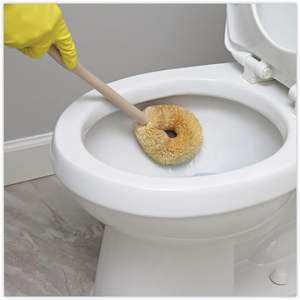 Cepillo de silicona ecológico para inodoro Boardwalk 6217 Tampico con jabón diseñado a mano para limpieza de baño y base extraíble - Product Image 6