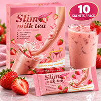 10 paquets de thé au lait minceur, thé aux herbes, brûleur de graisse, perte de poids, détoxification, thé amincissant