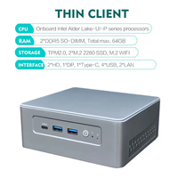 Piesia 13th Gen Intel Alder Lake Core I3 I5 I7 DDR5 64GB RAM Nano Mini ordenador Host Linux portátil de escritorio Mini PC Oficina
