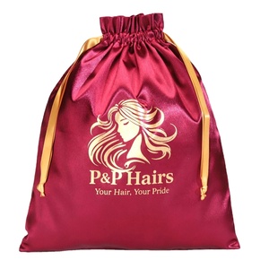 Sac à main de luxe en satin haut de gamme avec cordon de serrage, pochette anti-poussière personnalisée pour sous-vêtements en satin avec logo sur mesure - Product Image 2
