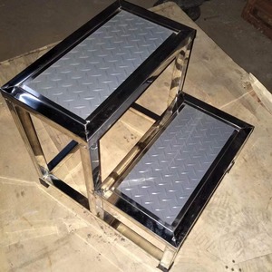 Hospital Steel <b>Step</b> <b>Stool</b> Double Layer 100kg Load Capacity Rectangular Footrest Medical And Home Use - Product Image 2
