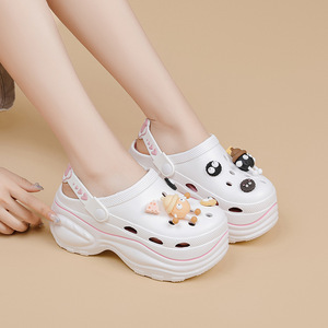 Sandalias Perforadas Huari EVA para Mujer, Plataforma con Diseño de Dibujos Animados, Aumentan la Altura, Verano 2025, Sensación de Caminar sobre Nubes - Product Image 4