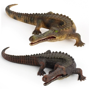 Modelo de Cocodrilo Simulador de Animales Salvajes, Cocodrilo <span class=keywords><strong>Emperador</strong></span> Negro, Anfibio, Juguetes Cognitivos Sólidos al por Mayor para Niños - Product Image 1