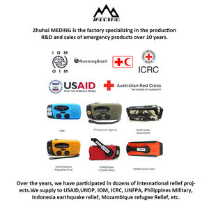 Radio d'urgence solaire de premiers secours en cas de catastrophe avec chargeur de manivelle de lampe de poche Mini WB avertissement météo bandes FM et <span class=keywords><strong>AM</strong></span> fonction lumineuse - Product Image 4