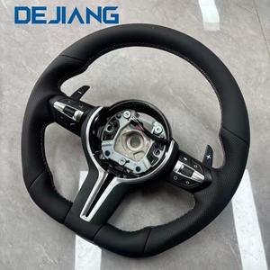 Volant sport en cuir à fond plat avec garniture noire pour <span class=keywords><strong>BMW</strong></span> F10 E70 <span class=keywords><strong>E80</strong></span> E91 E71 E82 E88 E89 E93 X1 X5 X6 - Product Image 1