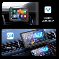 Lecteur MP5 intelligent pour voiture avec écran tactile de 7 pouces, compatible Apple Carplay et Android Auto, fonction émetteur FM, lecteur DVD universel pour voiture