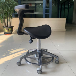 Sgabello da Laboratorio Ergonomico Antistatico di Alta Qualità <span class=keywords><strong>in</strong></span> Schiuma PU Nera, Regolabile, con Base Girevole, Design Portatile per Uso Commerciale - Product Image 4