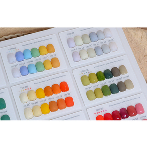 88 Color <strong>Korean</strong> White Brown Red Blue Purple Yellow Orange Pastel Gel <strong>Polish</strong> Collection Set with Base Top Coat - Product Image 5