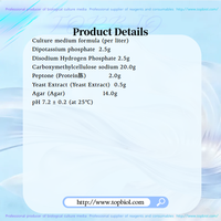 Milieu de culture à base de carboxyméthylcellulose de sodium (CMC) utilisé pour la détermination des bactéries décomposeuses de la cellulose