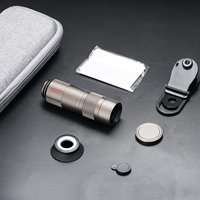 Lente Telescópica para Cámara de Teléfono de 400 mm con Clip, Cristal Óptico HD con Nano-Revestimiento, Lente Teleobjetivo con Zoom de 17 mm para Teléfono Móvil