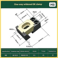 Pince de serrage latérale TEBAK Ok Clamp pour centres d'usinage, dispositif de positionnement rapide, outillage multi-stations, étau de serrage parallèle