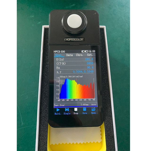 HPCS330 Spectrometer Light Spectrum Meter CRI Meter CCT Lux Tester Hopoocolor