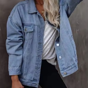 High Quality Women Clothing <b>Custom</b> <b>Denim</b> <b>Jackets</b> Autumn Winter <b>Jackets</b> Washed Vintage <b>Denim</b> <b>Jackets</b> Women - Product Image 6