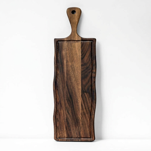 Tabla de cortar redonda de bambú desechable, la más vendida, con 1.5 cm de grosor y mango metálico de fácil limpieza, utensilio de cocina, regalo, decoración del hogar - Product Image 1