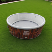 Bain à remous gonflable pliable rond pour 2 personnes, 160*65cm, avec système de chauffage et jets d'air