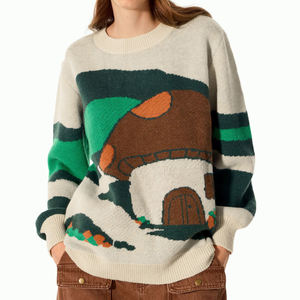 Suéteres Personalizados con Logotipo OEM y ODM para Hombre, Suéter de Punto con Letras Jacquard, Ropa de Punto de Manga Larga para Hombre - Product Image 3