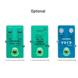 Pédale d'effet de <span class=keywords><strong>compresseur</strong></span> COOLMUSIC Pédale d'effet de guitare True Bypass avec 4 boutons rotatifs et interrupteur au pied pour guitare électrique basse - Product Image 3