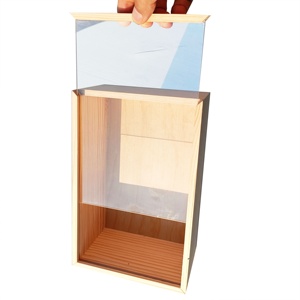 Hộp Gỗ Tùy Chỉnh Có Nắp Nhựa Trong Suốt Hộp Gỗ Thông Hộp Trưng Bày Hộp Gỗ Nhỏ Nắp Đĩa Acrylic - Product Image 2