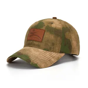 Marca Outdoor Algodão Caminhadas Baseball Cap Custom Bordado Patch Camuflagem Sports Cap para Homens